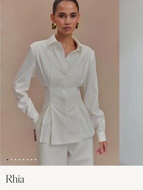 Meshki Rhia Oversized Shirt in White